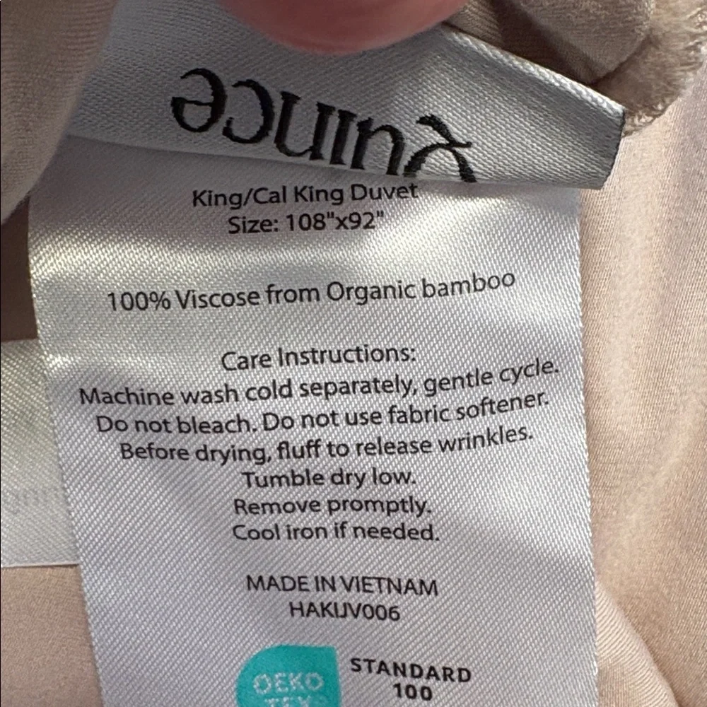QUINCE Bamboo Duvet Cover King/Cal King Sand
